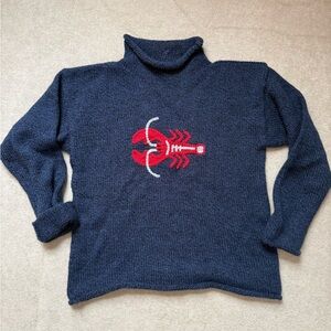 Navy Blue Alpaca 🦙 Lobster Sweater